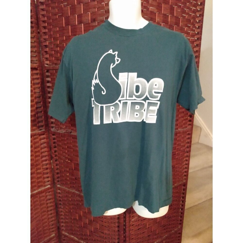 Vintage 90s Siberian Husky Dog T Shirt Sibe Tribe Adult XL Single Stitch